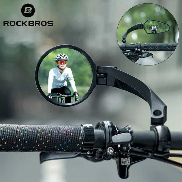 Rockbros Bicycle Retrovisth espelhado de alta definição de alta definição Scooter MTB Handle Retrovisth Mirror 360 Acessórios de bicicleta a