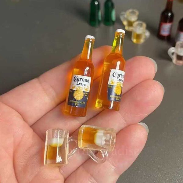 Cute mini simulation mini beer bottle model doll Ob11 dollhouse accessories childrens game toys X241107