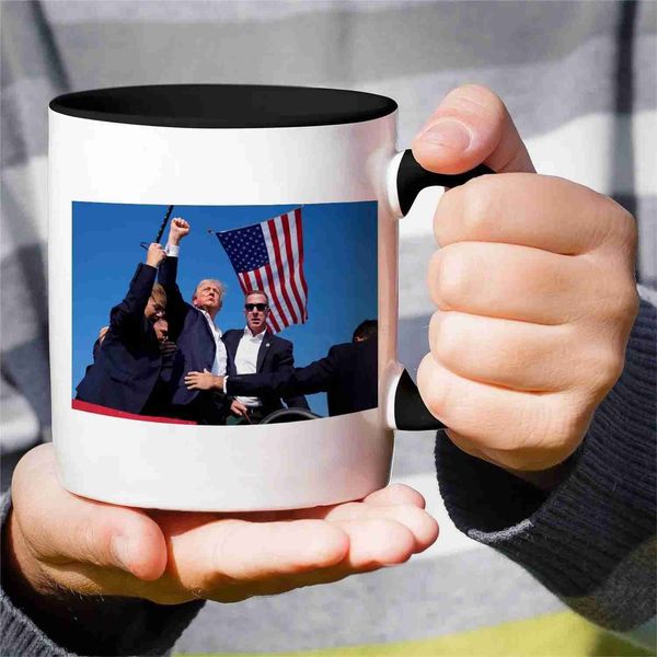Trump Rally Shooter Trump Novelty Cup Funny Gift Premium White Coffee Mug