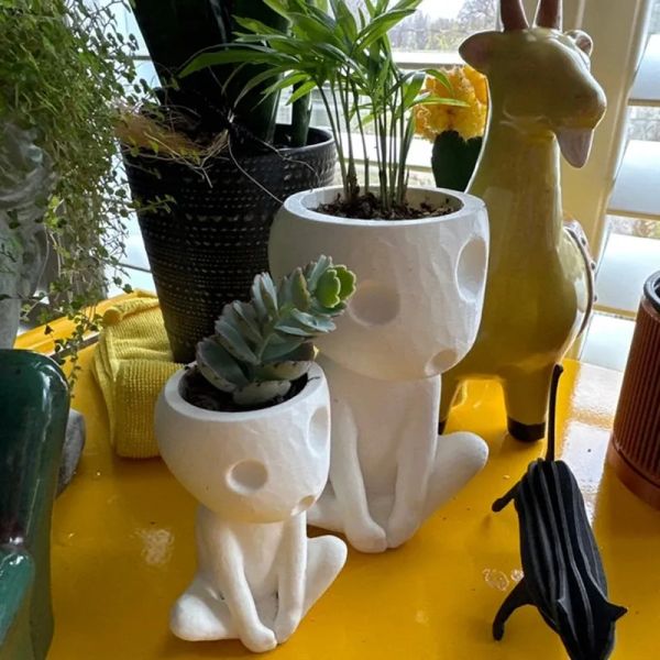 Kodama Planter Pot Kawaii Tree Elves Gardening Pot Air Plant Holder Small Plant Pots for Indoor Plants Unique Flower Pots