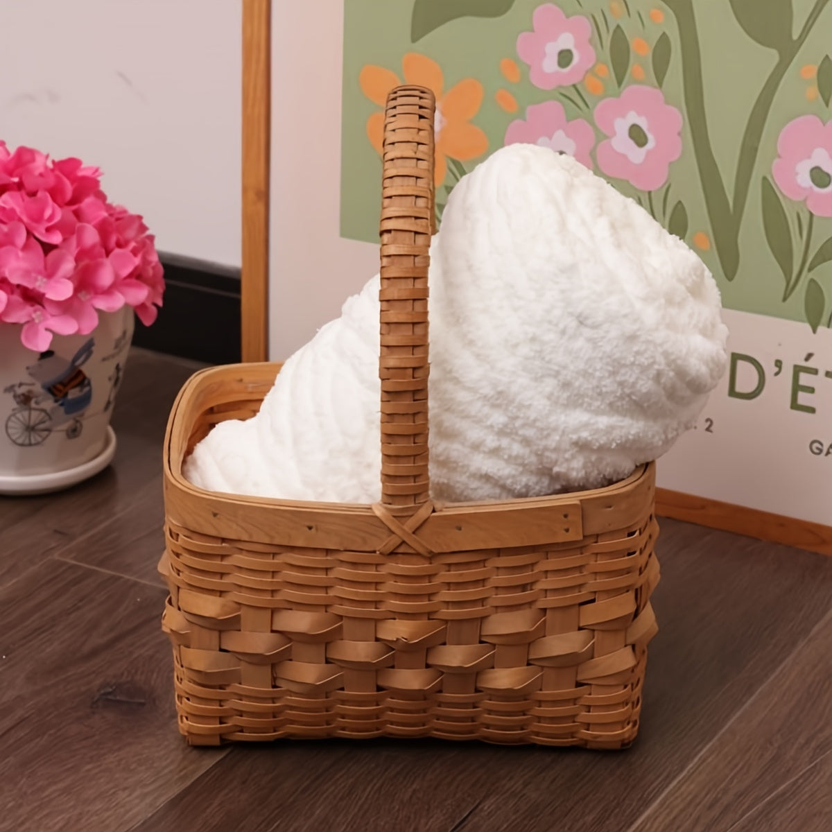 TEMU 1pc Giant Chunky Yarn - Super Bulky Chenille-like Texture, Extra Thick Fluffy Crafting Yarn For Knit, Crocheting, Arm Knitting - Machine