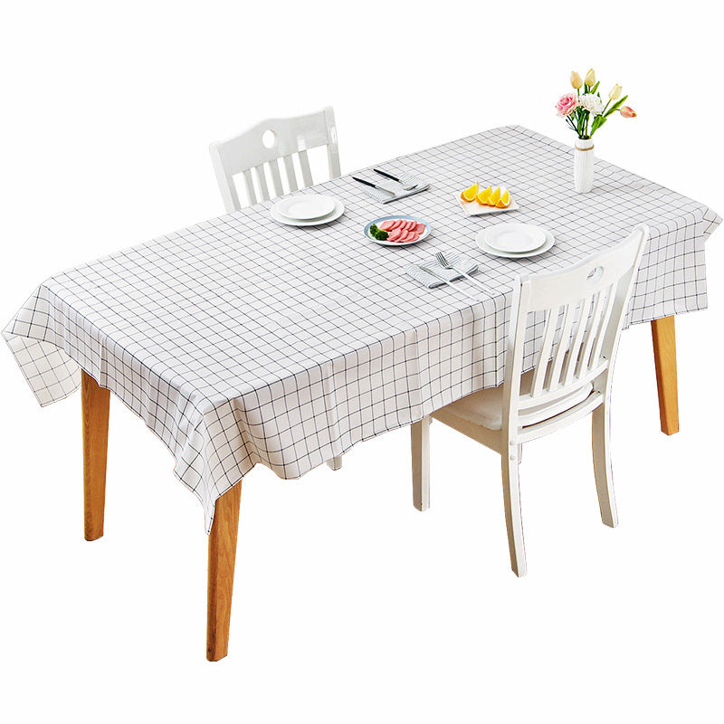 W356 Waterproof, oil-proof, scalding-proof, washable floral checkered coffee table cloth