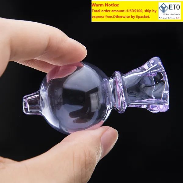 Glass Bubble Carb Cap 30mm Crown Round Ball Dome Smoke fit Quartz Banger Nail Bong Oil Wax Rig 774 ZZ