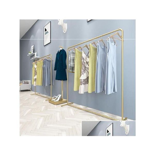 Bedroom Furniture Iron Art Cloth Rack Nordic Light Clothing Store or Type Display Clothes Drop Delivery Home Garden Ot2Xz