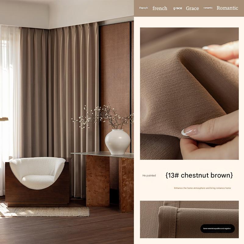 A570 American retro double-sided chenille bedroom full blackout curtains retro green French medieval style environmentally friendly antibacterial cu