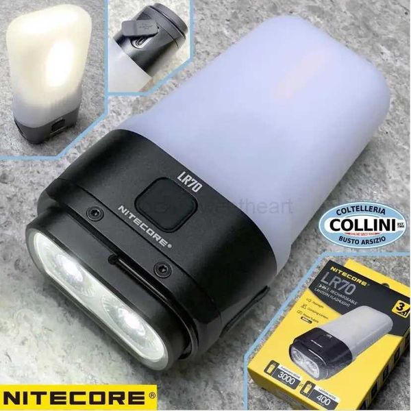 NITECORE LR70 3-in-1 USB-C Rechargeable Flashlight 3000Lumens Camping Lantern Tent Light Built-in Battery Protable Power BankCL240718