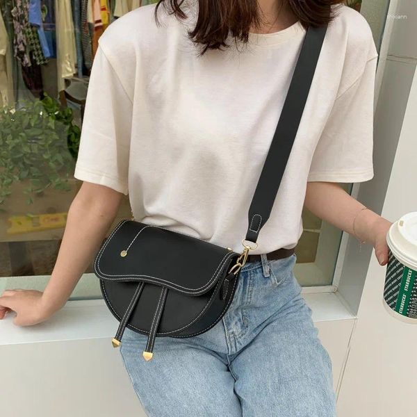 Drawstring 2024 High Quality Leather Handbag Purse Women&#039;s Bag Trend Designer Shoulder Crossbody Sac Lady Messenger Small Tote