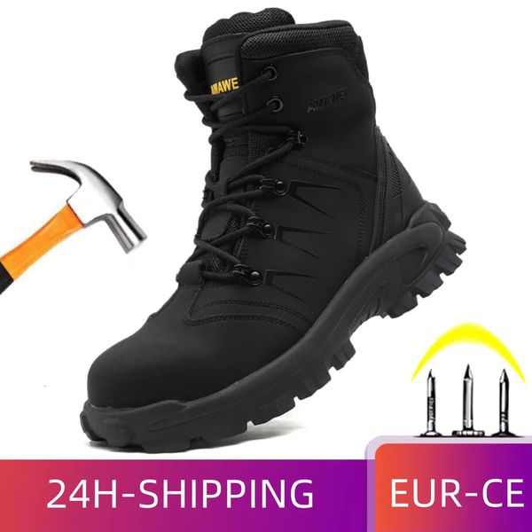 Mens waterproof safety work shoes steel toe comfortable boots mens shoes detachable construction work shoes 241031