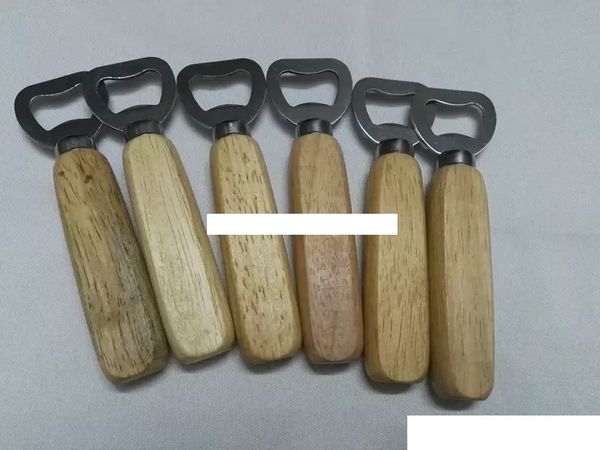 50pcslot Fast shipping Wholesale Personalized Wood Beer Bottle Opener Wooden opener For Wedding Party Gift