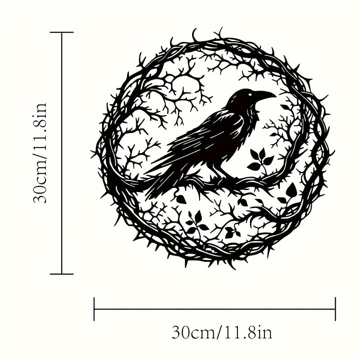 TEMU 1pc , Metal Wall Art, Birds On Branches Wall Decor, Gothic , Metal Wall Plaque, Home Decor, Wildlife Lover Gifts, Halloween Decor, Fall Decor,
