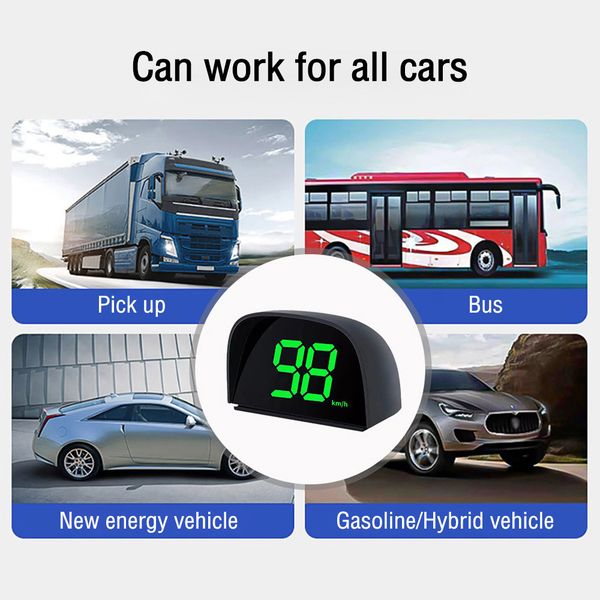 Y05 Head GPS Up Display Para todos os plugues Digital Speedometer HUD do carro e jogar Big Font Auto Electronics Acessórios Velocidade
