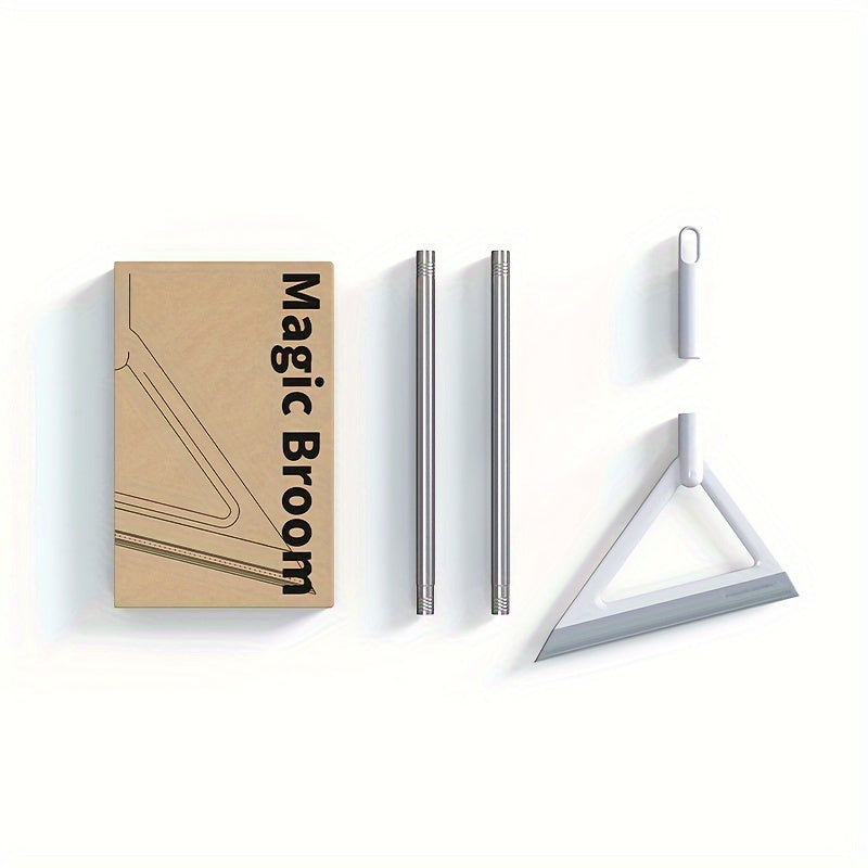 TEMU Magic Broom With Wiper - Multipurpose Floor, Glass And Tile Cleaning Scraper - Ideal For Kitchen, Bathroom And Living Room Cleaning