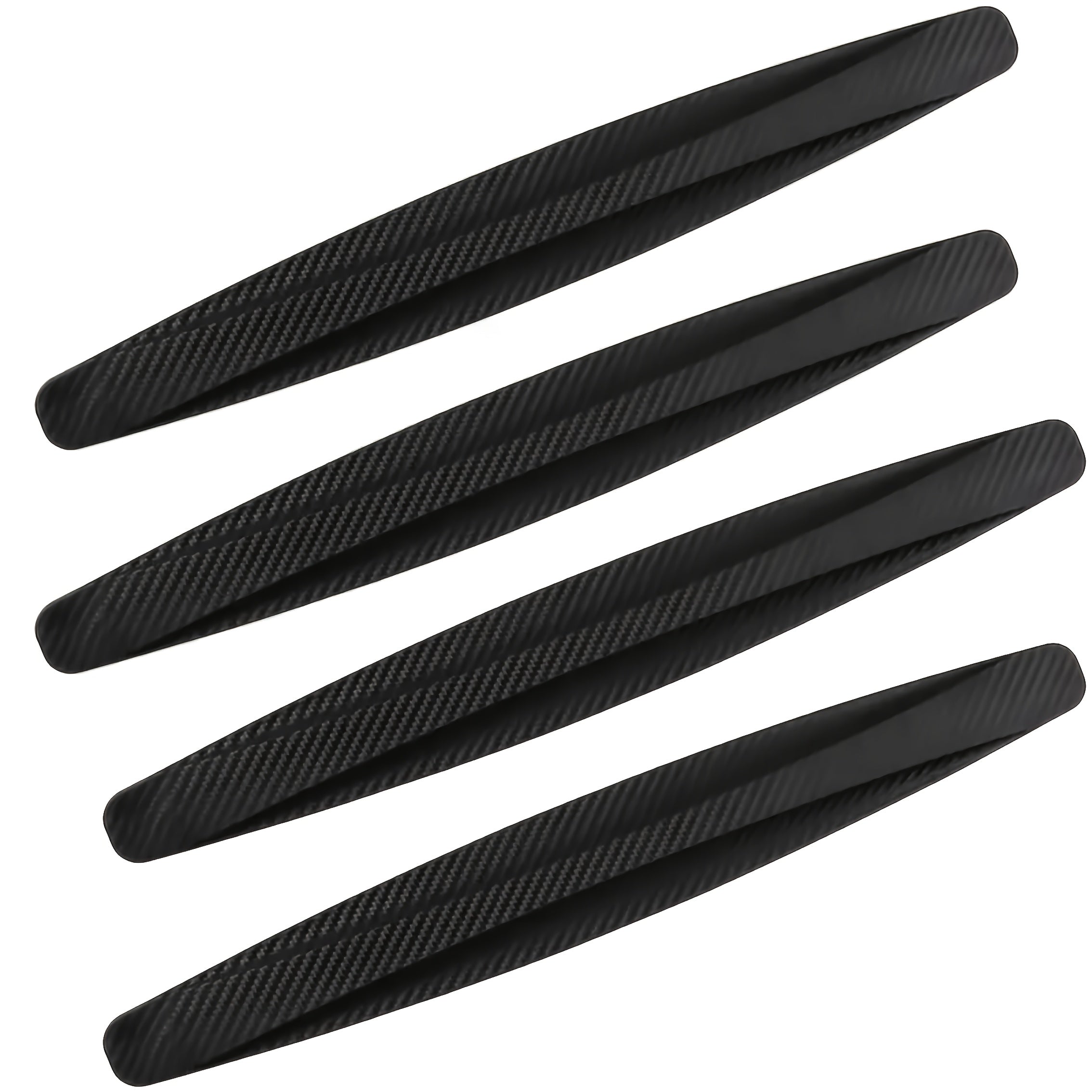 TEMU 4pcs Car Collision Protection, Carbon Fiber Scratch Protection Strip, Car Front And Rear Corner Bumper Rubber Protection, Anti-scratch Gadgets,