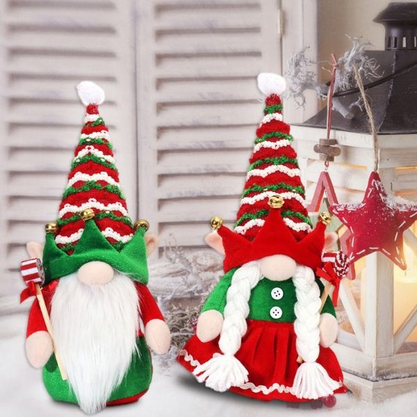 Couple Elf Figure Display Santa Claus Doll Faceless Dolls Decorations Festive Party Christmas Ornaments Xmas Gifts