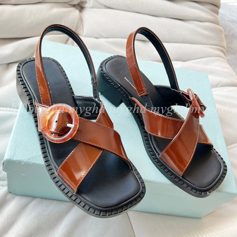 Women Slippers Top Premium Quality Summer Sandals Fashion Ballet Shoes Loafers Mules With Box-Dust Bag