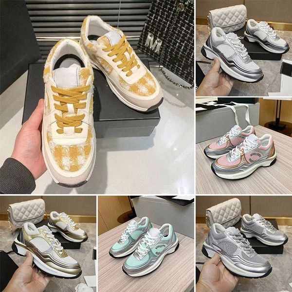 Womens Casual Shoes Designer Running Sneakers Luxury Outdoor Trainers Sneakers CH Fashion Jogging Shoes Platform Shoes Out Of Office Lambski