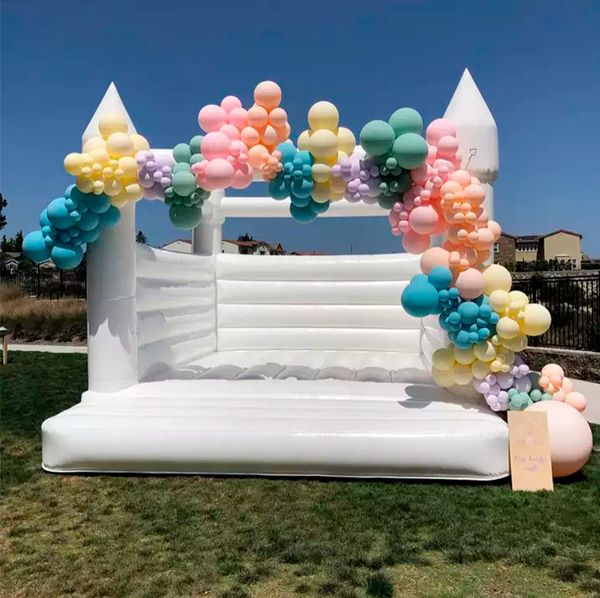 Inflatable White Bounce House wedding Bouncy Castle bouncing castles Newest tent for Outdoor Playing with adults and children