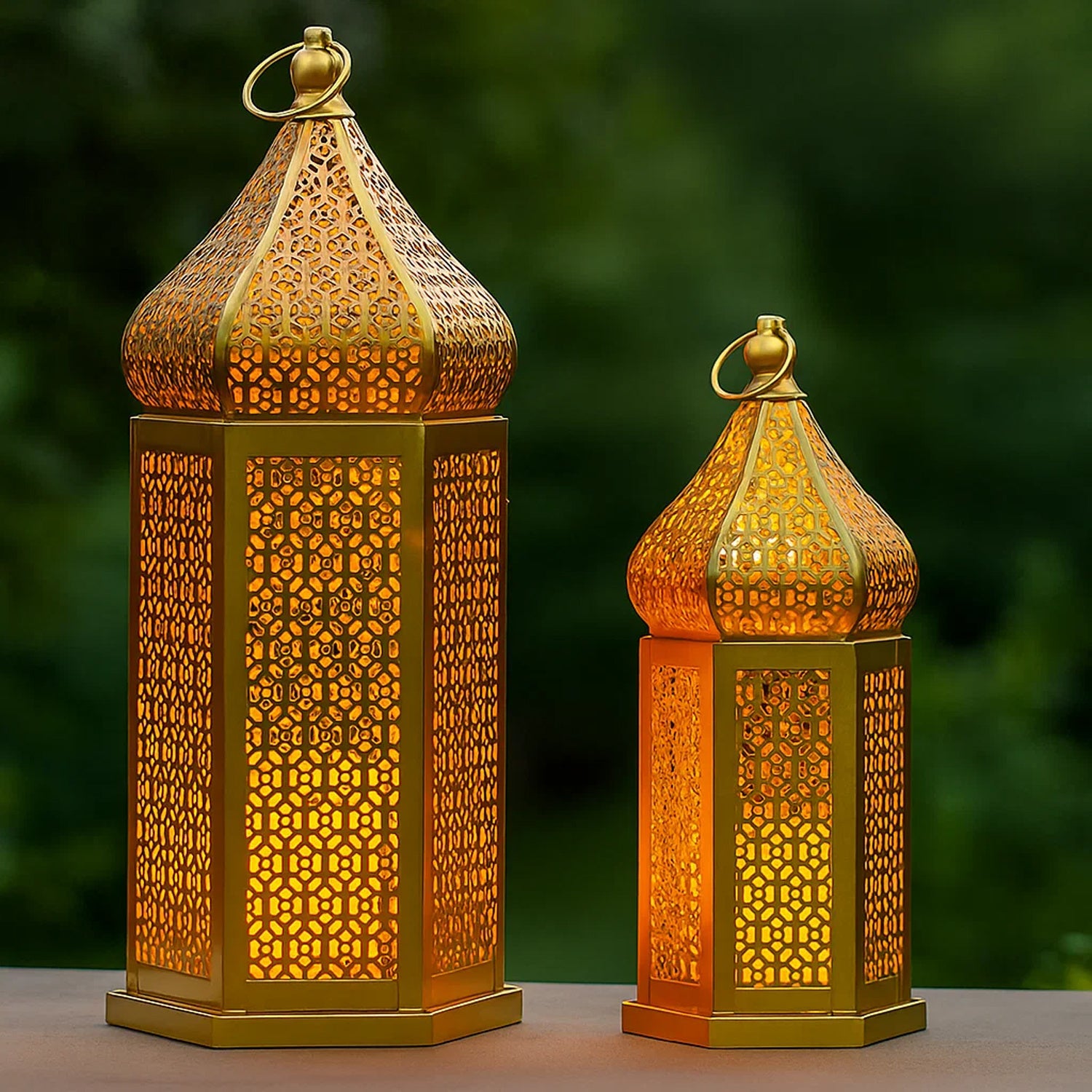 TEMU Large Temple Tower Moroccan Lantern Lamp Decorative Candle Holders For Ramadan Decorations, Hanging, Outdoor Patio Or Porch, Indoor Home Decor,