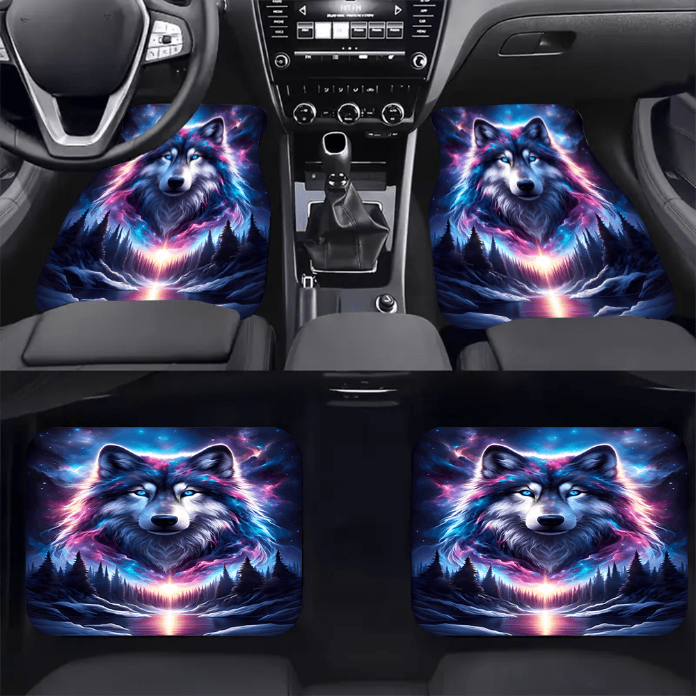 TEMU 2pcs-4pcs Colorful Car Floor Mats - Stylish, Non-slip, Easy To Clean, Suitable For All Vehicles, Durable And Provide Lasting Protection For Your