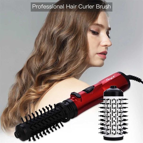 Curling Irons CkeyiN Straightening Brush Electric Hair Brushes Automatic Rotating Blow Dryer Blower Hair Curler Combs Salon Styling H241217