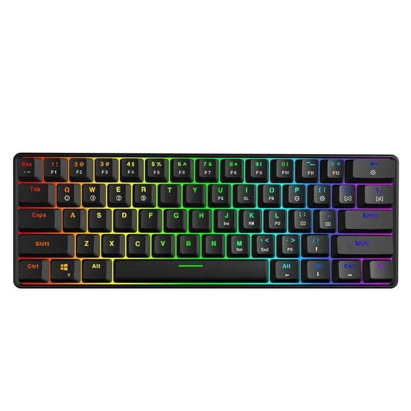 SKYLOONG GK61 Mini Portable 60% Gamer Optical Keyboard Wireless etooth RGB Backlit Gaming Keyboard SK61 For Desktop iPadXJ241225