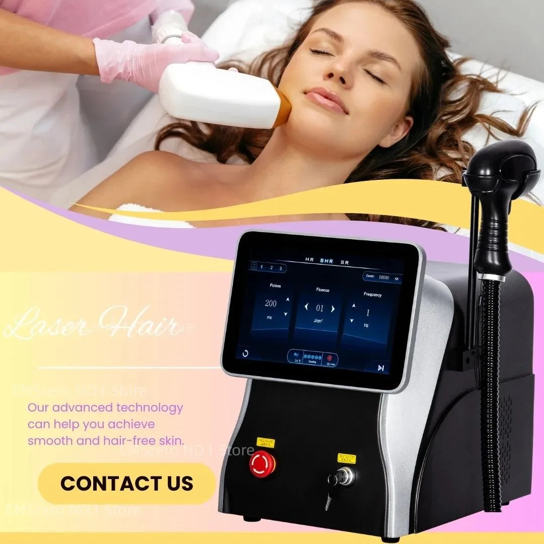 Latest Professional 3500W Diode Laser Hair Removal Triple Wavelength 755nm 808nm 1064nm for Painless Permanent Hair Removal
