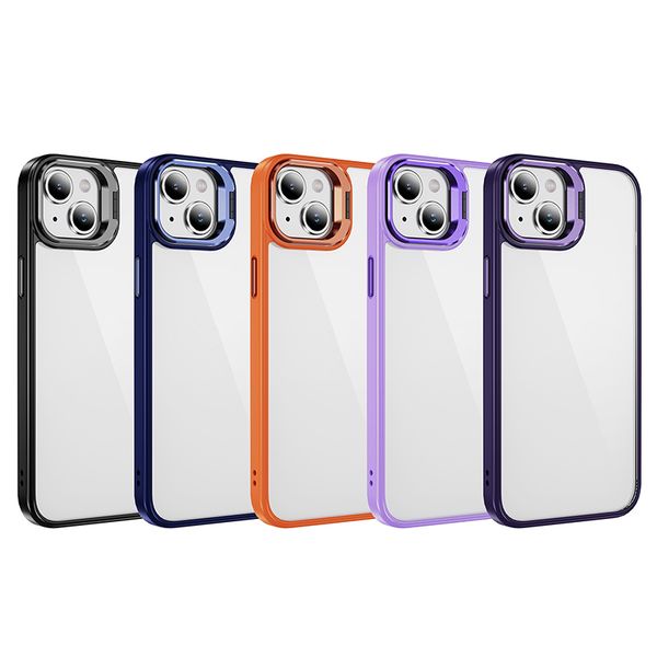 iPhone 15 14 13 Pro Max Phone Case for Apple 12 Samsung Galaxy S24 Ultra Sky Mirror Built-in Lens Kickstand 2.0 PC TPU Mobile Protective Bac