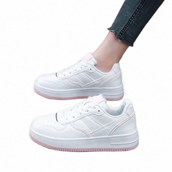 Nova 2024 Woman tênis tênis tênis Fashion Comfort Sports Board Sapatos Casual Academy Estilo Little White Shoes feminino Spring outono i9o9#