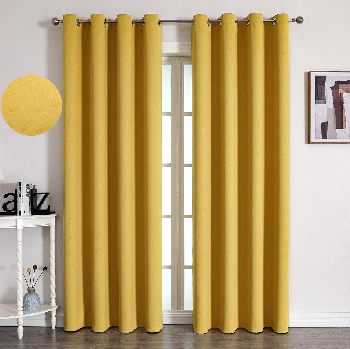 YL-36876 Thickened double-sided linen blackout curtains engineering hotel school sound insulation heat insulation blackout cotton linen curtain