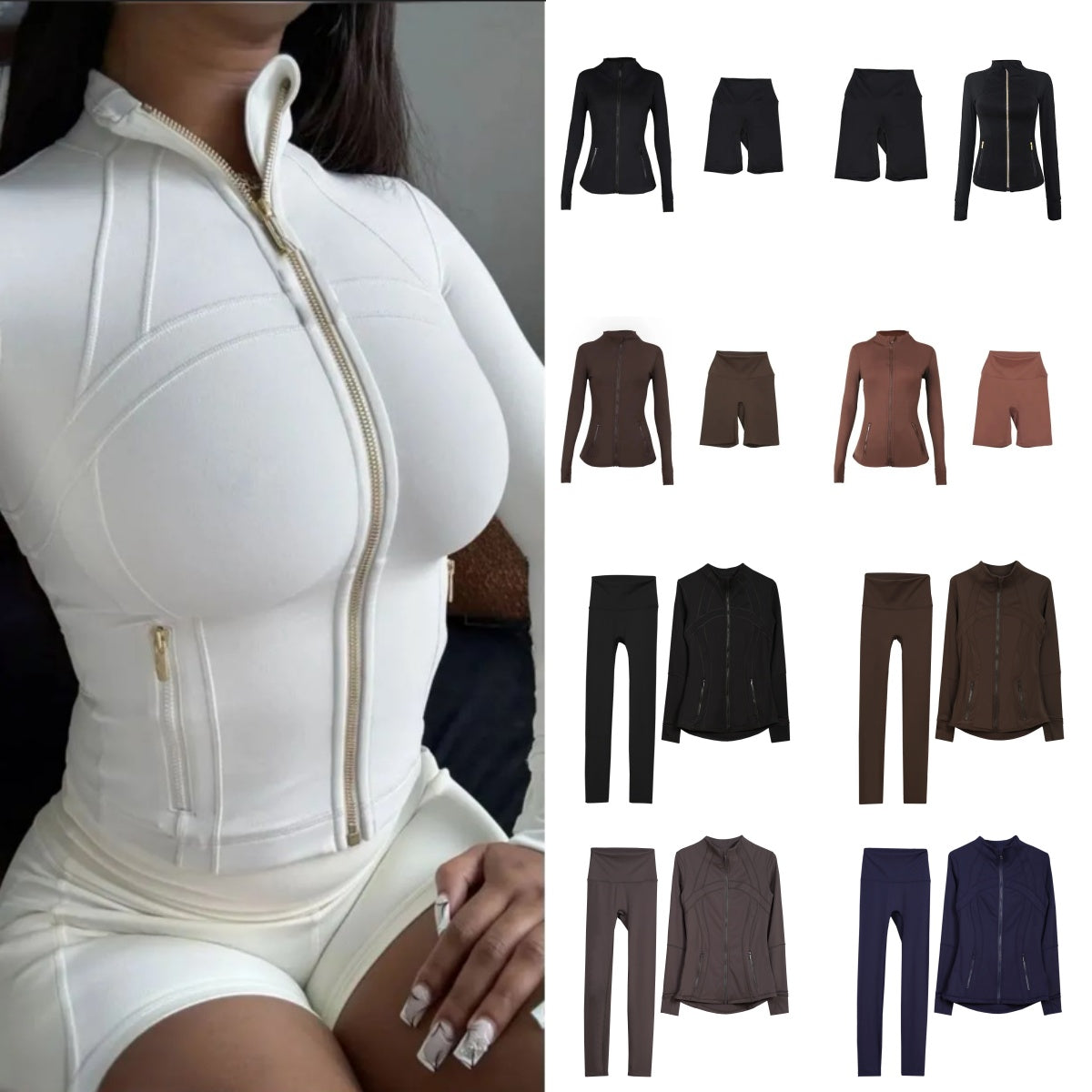 2025 5A Women Yoga Sets Fitness define Sports jacket Soft High Waist Elastic Sportswear Outfits Pants Gym Running Workout Tracksuit luluity Lemonion