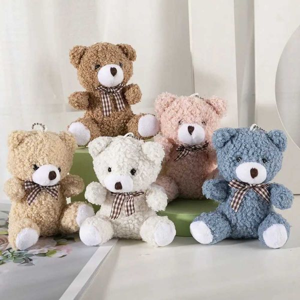 Kawaii Teddy Bear Plush Toy Cartoon Bear Plush Keychain Pendant for Soft Fill Key Rings Childrens Dolls Wedding GiftsW240903