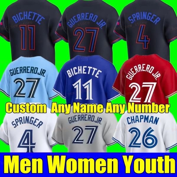 Custom 2024 City Connect 27 Vladimir Guerrero Jr. Baseball Jersey Bo Bichette Alejandro Kirk George Springer oronto Kevin Gausman Kiermaier