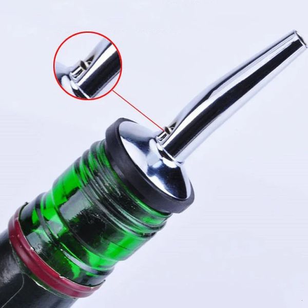Stainless Steel Wine Bottle Pourer Oil Cork Bartender Accessories Liquor Spirit Freeflow Spout Stopper Kitchen Bar Tools 241203