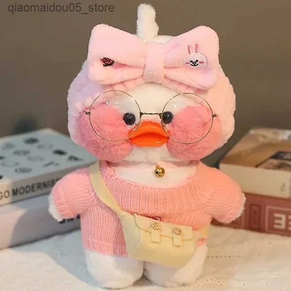 Plush Dolls 30cm Cute Cartoon Lalafanfan Duck Plush Toys Soft Duck Stuffed Dolls Pillow Decor Christmas Birthday Gifts for Girl Friends Q240