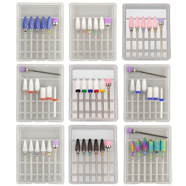 Nail Manicure Set Milling Cutter For Ceramic Carbide Drill Bits Brush Cleaner Mill Accessories for Removing Gel Varnish 231020