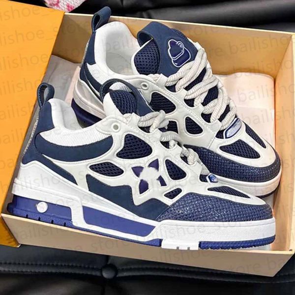 2025 NEW Designer Men Causal Shoes Fashion Woman Leather Lace Up Platform Sole Sneakers Luxury White Black mens womens Luxury velvet suede 3