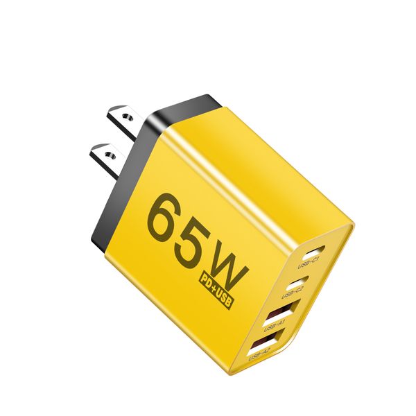 65W home charger multi port fast charging USB PD chargers for Apple Huawei phones