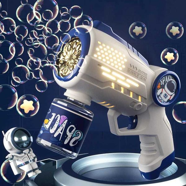 Baby Bath Toys Astronaut Electric Automatic Light Bubble Machine Bubbles Gun Summer Beach Bath Outdoor Game Fantasy Toys for Children Kids G