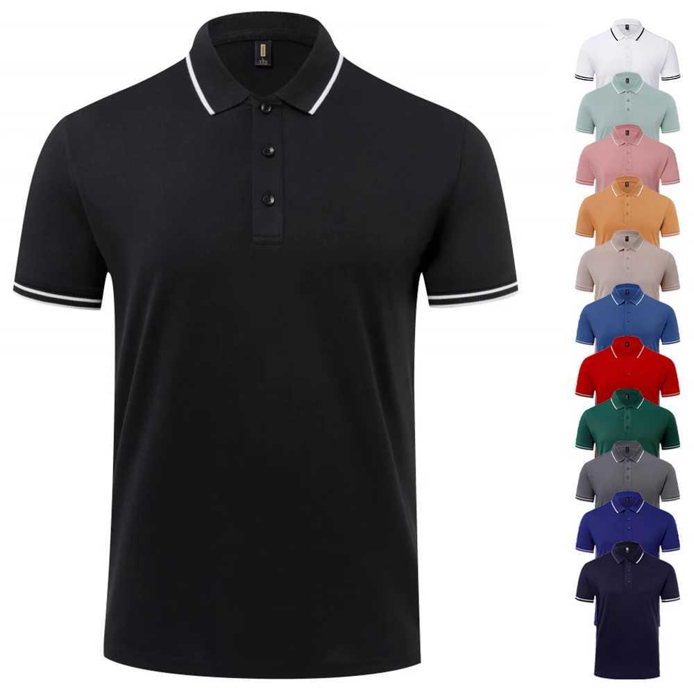 High Quality Business Stripe Polo T Shirt Men Bulk Wholesale Fashion Comfort Colors Collar T Shirt Chemise Polo T-shirt For MenX240920