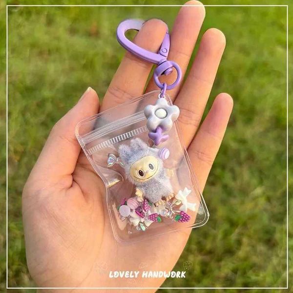 2025 Plush Dolls New Erchuang Plush Mini Labubu Rubble Vinyl Grain Baby Walk Bag Mobile Pendant Cute Keychain Gift