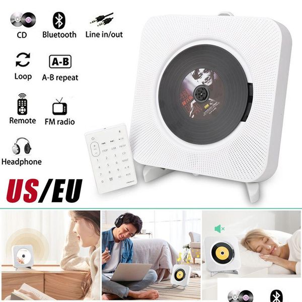 Wall Cd Mountable Bluetooth Portable Box With Remote Control Fm Radio Builtin Hifi Ser Mp3 230829 Drop Delivery Electronics Video Dhtqb