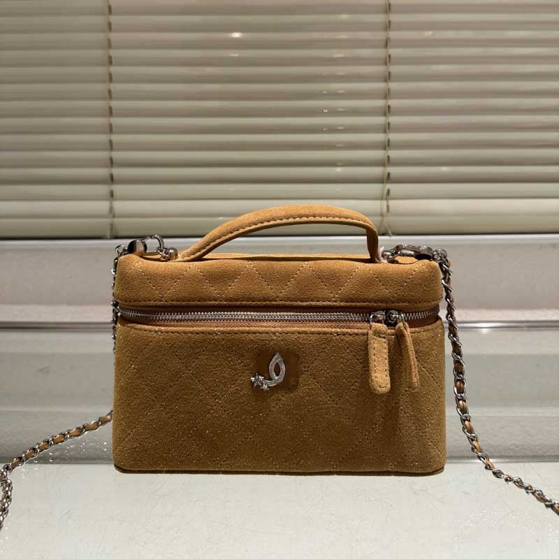 25SS Womens Luxurys Designers Original Suede Lunch Box Bag Leather Tote Bag Paintings Handbag Shouder Crossbody Bag Makeup Box Purse Card Holder Pou