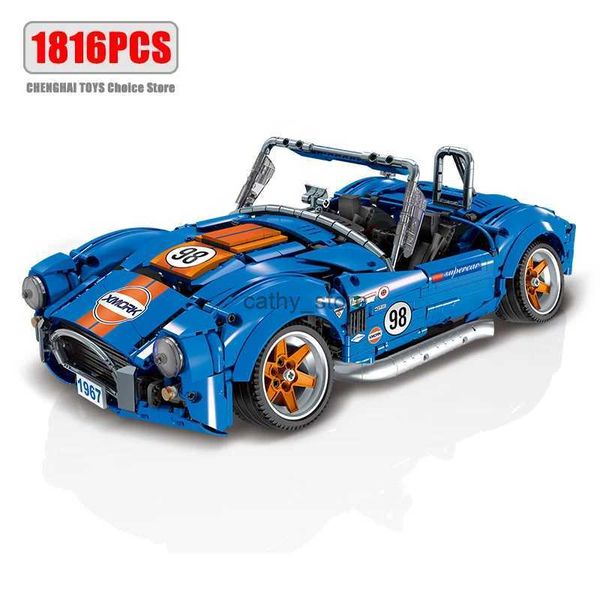 Blocks Blocks Original Mustang Techny Shelby Supercarro Sports Racing Blocks Model Bricks Kids Assembly Vehicle Sets Boys Toys Gifts H2411 Y