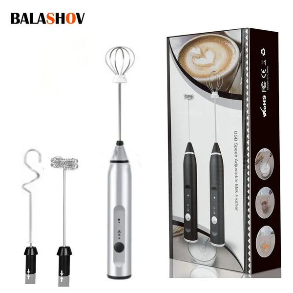 Wireless Electric Handheld Milk Frother Electric Blender With USB Electrical Mini Coffee Maker Whisk Mixer For Coffee Cappuccino 250208