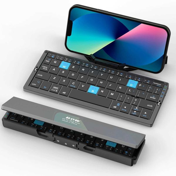 Keyboards Wireless Folding Keyboard Lightweight Aluminum Rechargeable for iPads Phones Tablet Magnetic Stand Portable Mini Keypad z241127