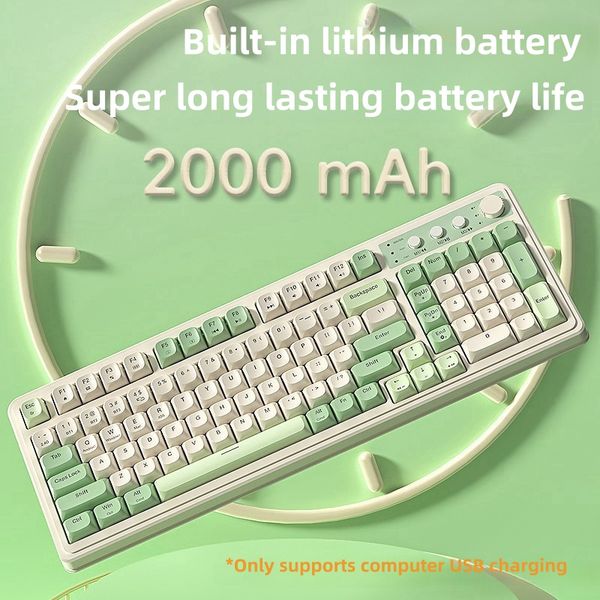 Ergonomic Multi-Connection Wireless Keyboard for Mac and PC - Colored Keys, Robust Design