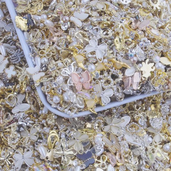 50-100Pcs Nail Art Alloy 3D Charms Random ns Charms Crystal Rhinestones For DIY Jewelry Gems Nail Decoration Accessories # 241220