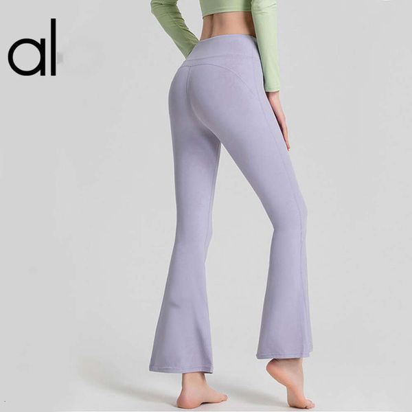 AL YOGA Yoga Leggings Groove With High Waist No T Line Slimming Effect Slim And Slightly Long For Casual Wear Fiess Dance Flared Pants