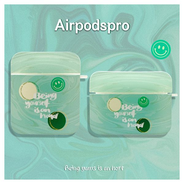 ddmygifts Drip glue green water ripple suitable for Pro2-3 protective case, Bluetooth wireless headphone cover, soft shell A