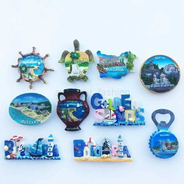 Refrigerator Magnets Bulgaria Refrigerator Magnetic Sticker Resin Souvenir Home Decoration Bulgaria Fridge Magnet Kids GiftsXJ240809